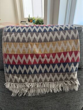 Hand Loomed Turkish Towel/Throw-Chevron Pattern